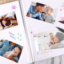 4X Photo Album Scrapbook Linen DIY Memory Book Thick Pages with Protective Film Save Images Permanently,Best Gift Choice