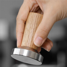 Kaffee-Stampfer Espresso-Stempel: Kaffee-Stampfer mit Griff Aus Echtem Holz, Espresso-Stampfer Inklusive Silikonkissen 51 mm