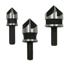 3 Piezas de MáQuina Biseladora de 5 Filos para CarpinteríA, Cuchillo Biselador de 90 Grados, Juego de Herramientas de 12-19 Mm, Broca Escariadora de