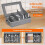 2X Silverware Box,Flatware Organizer with Zipper Lid, 5 Compartment Cutlery Case with Adjustable Divider and Handle 4