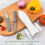 Multifunctional Kitchen Cutting Tool Peeler Fruit Knife Bottle Opener Sharpener and Garlic Press White 2