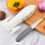 Multifunctional Kitchen Cutting Tool Peeler Fruit Knife Bottle Opener Sharpener and Garlic Press White 3