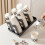 Cup Holder [Double Row] Household with Bracket Foldable Cup Holder Coffee Shop Cup Rack Black 3