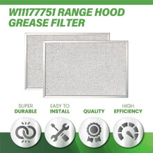 2PCS W11177751 Range Hood Grease Filter for Replacement W10419114 W10834041 W11176974 4547137 AP6285612