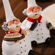 2 Pair of American Village Retro Top Hat Chef Plastic Decoration Kitchen Restaurant Home Decoration Cafe