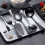 12-Piece Serving Flatware Silverware Set, Serving Utensil Set,Include Cake Server, Slotted Serving Spoon Black 3