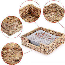 4 STUKS Badkamer Wegwerp Gastenhanddoek Houder Lang Zeegras Geweven Rotan Rieten Tafel Hand Gastendoek Mand Lade,L