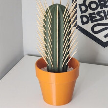 Décoration de Plantes Artisanat Décoration de Maison Jardin Imprimé 3D Simulation de Cactus Pot Boîte à Cure-Dents Décoration de Table