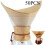 50PCS Square Coffee Filter for 3-10 Cups Natural Unbleached Disposable Coffee Filter Easy Carry Home Office Coffee Maker 3
