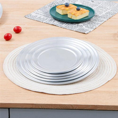 Bandeja para Assar Pizza de Alumínio com Borda Larga de 14 Polegadas - Durável, Leve e Perfeita para Assar