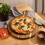 Pizzateller Steakteller mit Griff Käse- und Brottablett Obst- und Gemüseablagetablett A 1