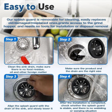 6 Pcs Garbage Disposal Guard Sink Baffle Cover - with Multi - Function Drain Plugs for Whirlaway, for Waste King