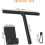 2X Silicone Shower Squeegee with Hook & Lanyard, Black Window Glass Scraper, Mirror Screen Wiper, Multi Cleaner 7