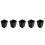 500PCS Plant Disposable Flower Pot Small Black Square Cutting Seedling Plastic Square Pot 1