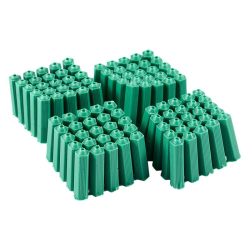 Mounting Screws Green 6 mm Non-Slip Plastic Dowel 600 Pieces 1