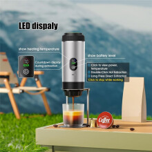Machine à Expresso Électrique Portable 3 en 1 - 20 Bars - Auto-Chauffante - pour le Camping - Batterie 7 500 MA - pour les Voyages et le Bureau