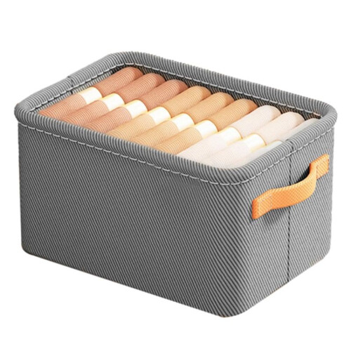 2X Multi-Functional Closet Organizer,Steel Ring Storage Box, Fabric Folding Bedroom Wardrobe Clothes Storage Box B 2
