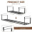 2X Expandable Hanging Shoe Rack, Retractable Shoe Shelf, Hanging Under Shelf Storage, Adjustable Holder B 7
