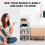 4X Shoe Storage Box, Clear Transparent Shoe Storage Boxes Hard Plastic Stackable Organiser Containers Bins White 5