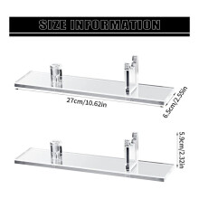 2-Teiliger MesserstäNder Aus Acryl, Messeretui für Den Tisch, Einzelmesserhalter für die Inneneinrichtung (Klare Basis)