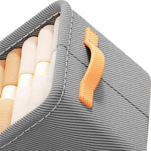 3X Multi-Functional Closet Organizer,Steel Ring Storage Box, Fabric Folding Bedroom Wardrobe Clothes Storage Box B 1