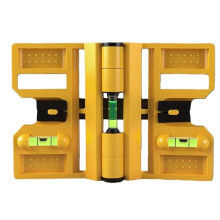 Niveau Magnétique Pliable et Réglable pour Poteaux de Clôture, Outil de Nivellement pour Fenêtres, Plafonds et Meubles A