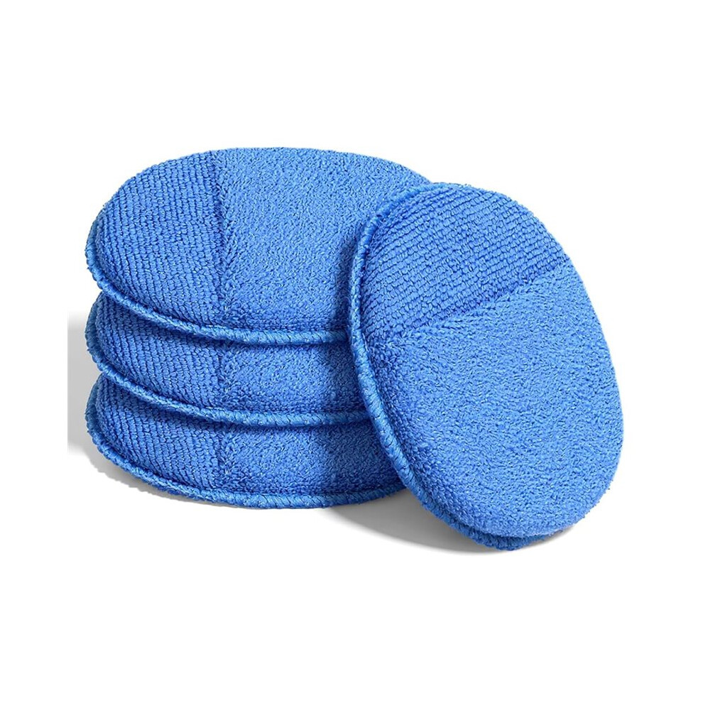 Microfiber Wax Applicator Pads For Car Detailing, Polishing, And Cleaning - 4 Pack, 6133495397660