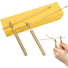 2 Wünschelruten Aus Kupfer, Flexible Wünschelruten, Drehbares Wünschelruten-Set Aus Massivem Kupfer und Messing mit Geschenkbox