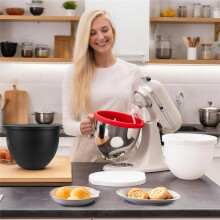 Silicone Bowl Liners for Tilt- 5 QT Mixers Liners with Lids Kitchen Blender Accessories Red