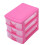 4X  Translucent Drawer Type Plastic Storage Box(Rose Red 3 Layers) 2