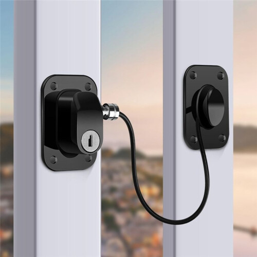 Refrigerator Lock 2 Packs,Fridge Lock Protection Fridge Locks with Key Surface-Friendly Freezer Lock,Black 1