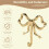 4PCS Decorative Bow Hanger Towel Hook Bow Shaped Hat Hooks Brass Bow Shaped Hat Hooks Hanging Towel Hook,Small 6