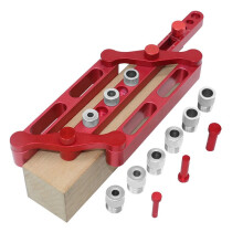 Woodworking Joinery Hole Drill Guide Self Centering Punching Locator Tool Positioner Locator for Metric Dowels 6/8/10mm