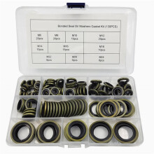 Kit de 130 Rondelles D'Étanchéité Auto-Centrées et Collées pour Plomberie, Automobile et Mécanique (M6-M24)