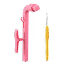 Häkelhilfe für Anfänger, 3-in-1-Werkzeug für Magische Ringe, Garnspannungsregler und -Führung, Helfer für Häkler und Stricker A