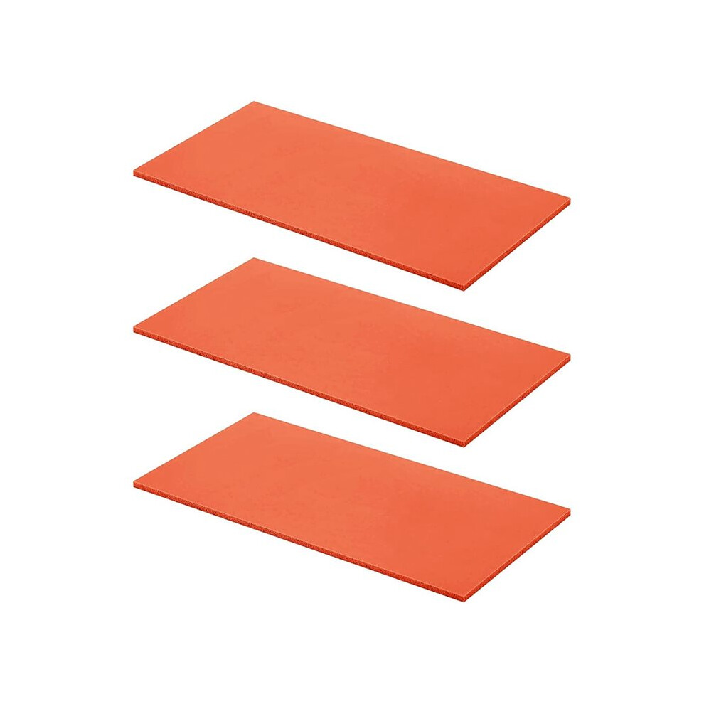 Tauoh 3Pcs Orange Color Silicone Hot Press Pads Foam Pressing Pads, Heat Accessories Silicone Heat Mat Supplies