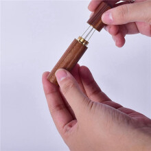 2X Coffee Tamper Stainless Steel Needles Wood Handle Espresso Powder Stirrer Distributor Leveler Tools