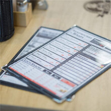50 Packung Menü Abdeckungen - Einzel Seite, 2 Ansichten, Passend Für 8,5 x 11 Zoll Papier - Restaurant Menü Abdeckungen