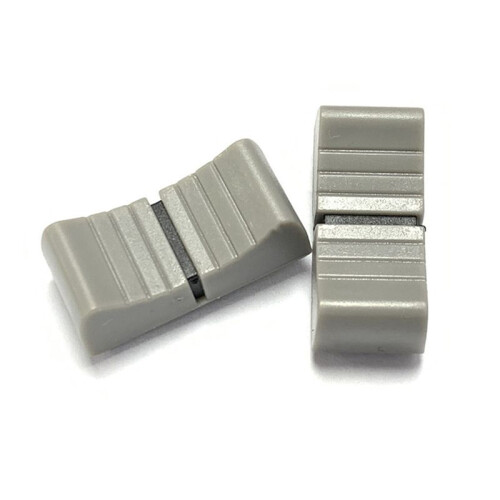 100Pcs 24mmx11mmx10mm Console Mixer Slider Fader Knobs Replacement for Potentiometer Gray Knob Black Mark 2