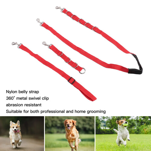 Bauchgurte 3er-Set, Nylon, verstellbar, rot 2