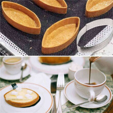 20X Bootsform und Dreieckiger Tortenring Aus Edelstahl, Kuchenform, Backwerkzeuge, Perforierter Kuchen Mousse Ring