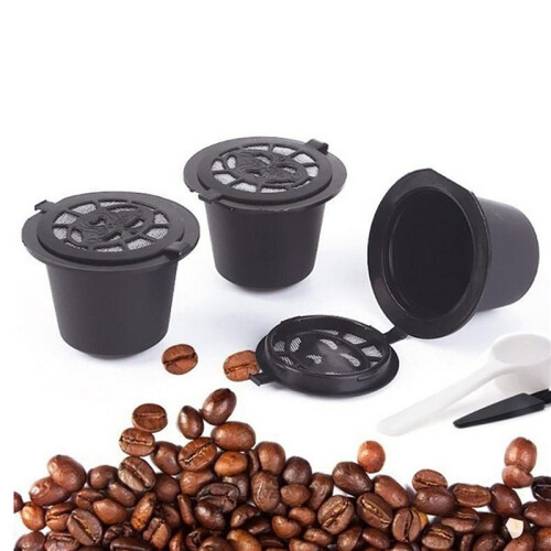 15 Reusable  Capsules Refillable Coffee Capsule Filter with  Coffee Machines with Coffee Spoon Brush 2
