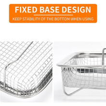2Pcs Air Fryer Basket for Oven, Stainless Steel Grill Basket, Non-Stick Mesh Basket, Air Fryer Tray Wire Rack Basket