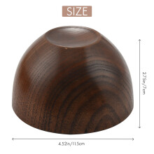 4 Pcs and Simple Wooden Bottomless Wooden Bowl Practical Soup Bowl for Restaurants and Hotels