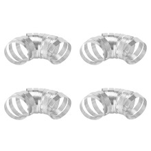 40Pcs Circular Tart Rings with Holes Stainless Steel Fruit Pie Quiches Cake Mousse Mold Kitchen Baking Mould 10cm