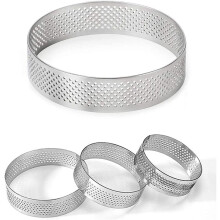 Perforierter Torten Ring Aus Edelstahl, 20 Stück 5 cm Perforierter Kuchen Mousse Ring, Runde DIY Torten Ringe Zum Backen Von Dessert Ringen