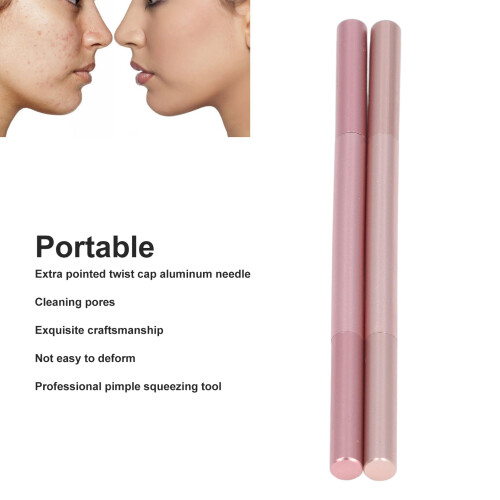 Aiguille à double extrémité pour points noirs - acier inoxydable 2