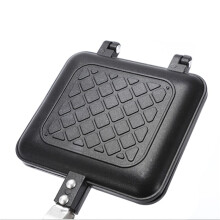 3X Grillad SmörgåS Paninimaskin, Brödrostat Bröd, Frukostmaskin, Varm SmörgåSpanna, Nonstick Flippanna i Aluminium, Köksredskap