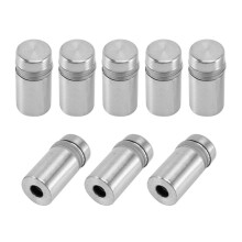 120 Pieces 12 x 22mm Stainless Steel Spacer Glass Holder Sign Mounting