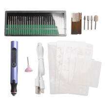 Resin Polishing Tools Kit,Electric Resin Drill Kit,Rotary Pen with Bits & Deburring Tool for Keychain Making,Jewelry Art